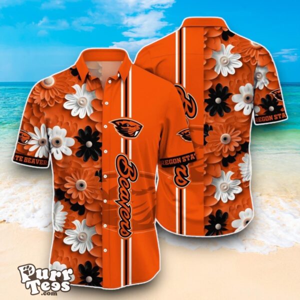 Oregon State Beavers NCAA2 Flower Hawaiian Shirt Best Design For Fans Product Photo 1