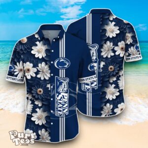 Penn State Nittany Lions NCAA1 Flower Hawaiian Shirt Best Design For Fans Product Photo 1