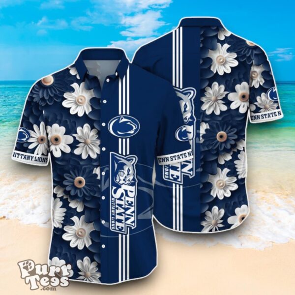 Penn State Nittany Lions NCAA1 Flower Hawaiian Shirt Best Design For Fans Product Photo 1