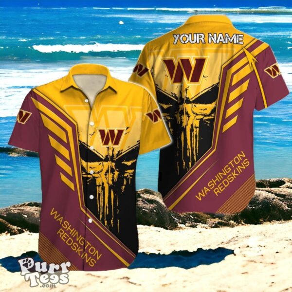 Personal Pride Washington Commanders NFL Hawaiian Shirt with Custom Name Product Photo 1