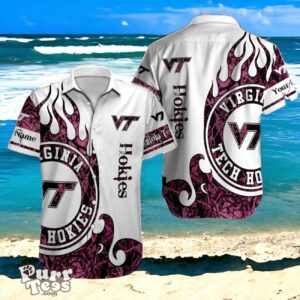 Personalized Hokie Passion Virginia Tech NCAA Hawaiian Shirt with Name Feature Product Photo 1