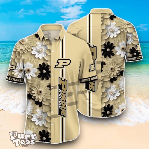 Purdue Boilermakers NCAA3 Flower Hawaiian Shirt Best Design For Fans Product Photo 1