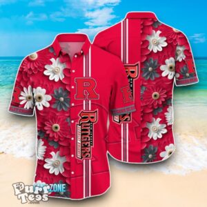 Rutgers Scarlet Knights NCAA3 Flower Hawaiian Shirt Best Design For Fans Product Photo 1