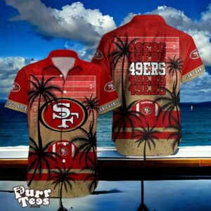 San Francisco 49ers Hawaiian Shirt Palm Tree Vintage For Men Women Product Photo 1