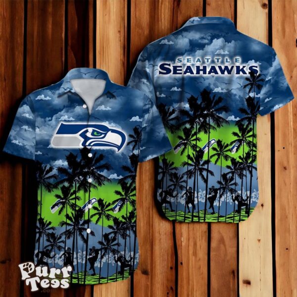 Seattle Seahawks NFL Hawaiian Shirt 3D Tropical Trending For Fans Product Photo 1