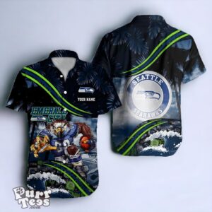 Seattle Seahawks NFL Hawaiian Shirt Custom Name Best Gift For Fans Product Photo 1