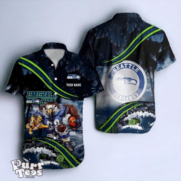 Seattle Seahawks NFL Hawaiian Shirt Custom Name Best Gift For Fans Product Photo 1