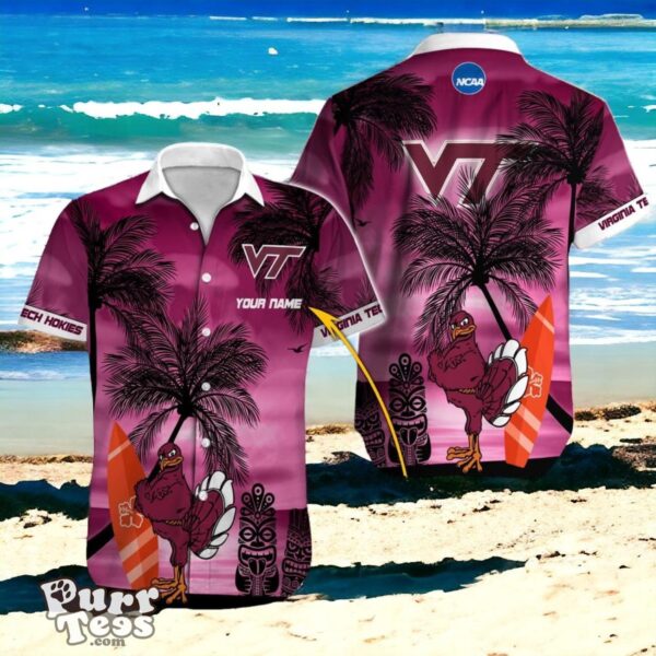 Showcase Your Loyalty Virginia Tech NCAA Hawaiian Shirt with Your Custom Name Product Photo 1