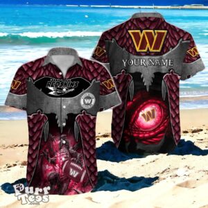 Showcase Your Loyalty Washington Commanders Hawaiian Shirt with Custom Name Product Photo 1