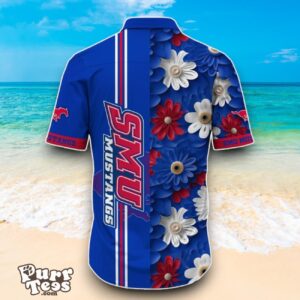 SMU Mustangs NCAA3 Flower Hawaiian Shirt Best Design For Fans Product Photo 3