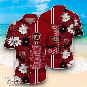 South Carolina Gamecocks NCAA1 Flower Hawaiian Shirt Best Design For Fans Product Photo 1