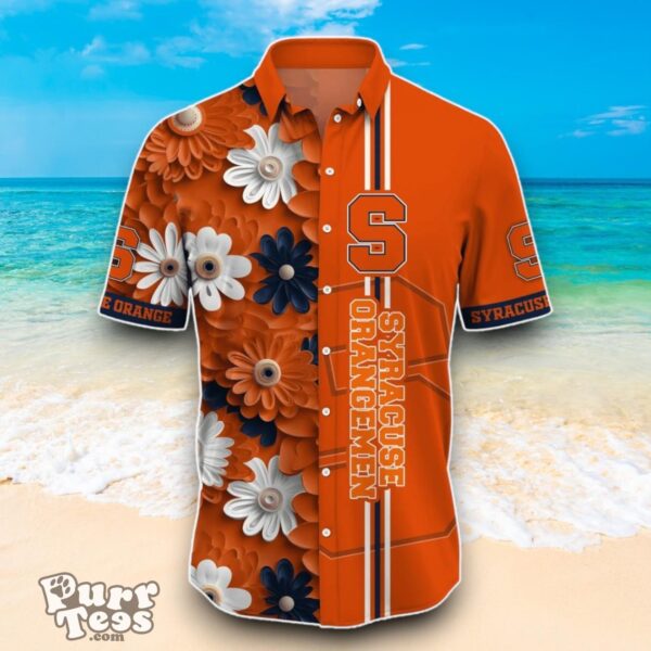 Syracuse Orange NCAA2 Flower Hawaiian Shirt Best Design For Fans Product Photo 2