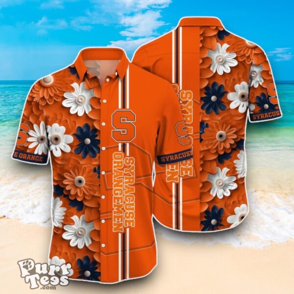 Syracuse Orange NCAA2 Flower Hawaiian Shirt Best Design For Fans Product Photo 1