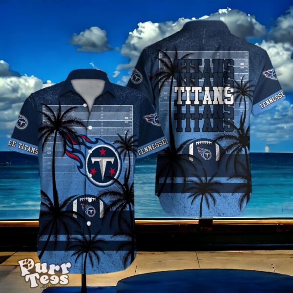 Tennessee Titans Hawaiian Shirt Palm Tree Vintage For Men Women Product Photo 1