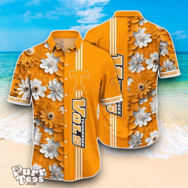 Tennessee Volunteers NCAA2 Flower Hawaiian Shirt Best Design For Fans Product Photo 1