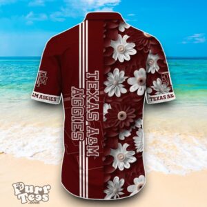 Texas A&M Aggies NCAA2 Flower Hawaiian Shirt Best Design For Fans Product Photo 3