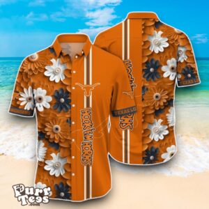 Texas Longhorns NCAA2 Flower Hawaiian Shirt Best Design For Fans Product Photo 1