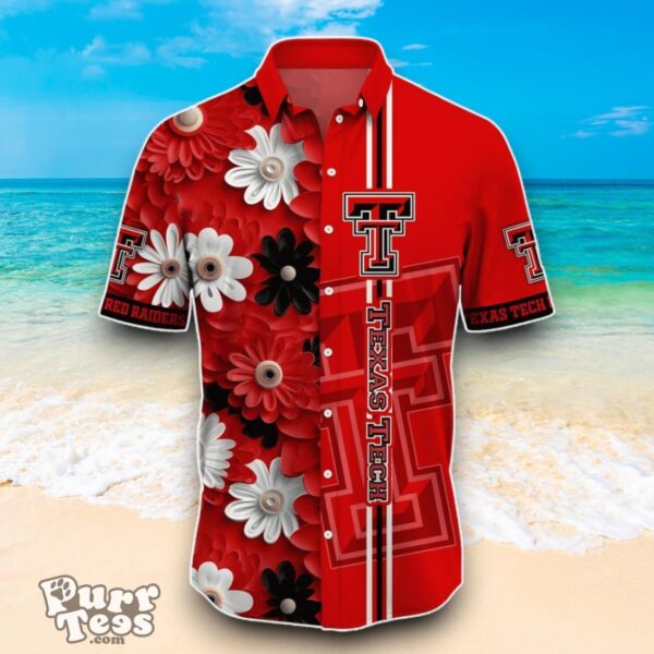 Texas Tech Red Raiders NCAA3 Flower Hawaiian Shirt Best Design For Fans Product Photo 2