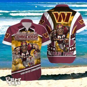 Touchdown Ready Personalized Washington Commanders Hawaiian NFL Gear Product Photo 1