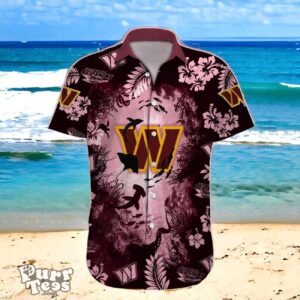 Touchdown Style Washington Commanders Hawaiian NFL Shirt with Custom Name Product Photo 1