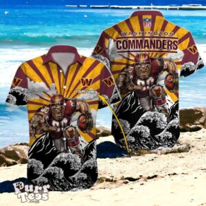 Touchdowns and Tropics Washington Commanders NFL Hawaiian Shirt Customized Product Photo 1