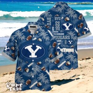 Tropical Coconuts BYU Cougars Hawaiian Shirt Hot Gift Summer Product Photo 1