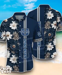 Utah State Aggies NCAA3 Flower Hawaiian Shirt Best Design For Fans Product Photo 1