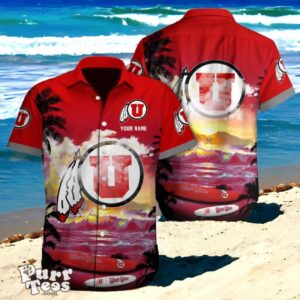 Utah Utes NCAA2 Custom Name Hawaii Shirt for Men Women Gift for Fans Product Photo 1