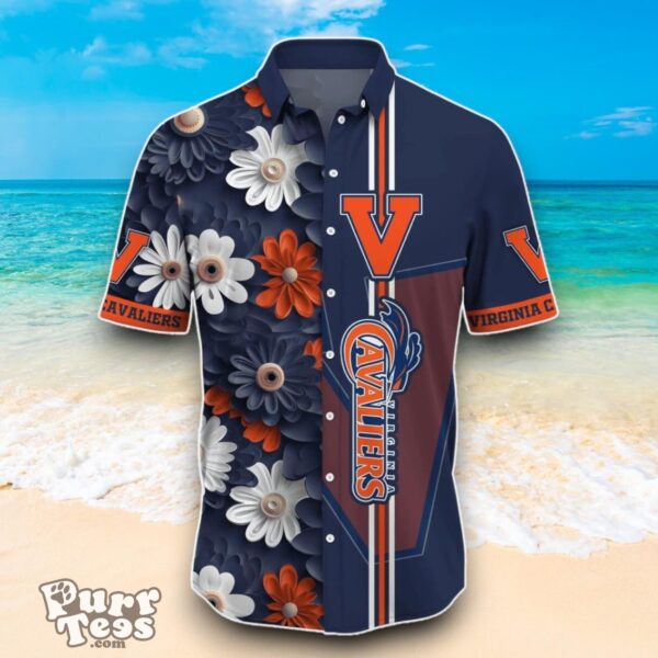 Virginia Cavaliers NCAA3 Flower Hawaiian Shirt Best Design For Fans Product Photo 2