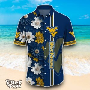 West Virginia Mountaineers NCAA2 Flower Hawaiian Shirt Best Design For Fans Product Photo 2