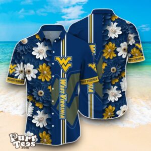 West Virginia Mountaineers NCAA2 Flower Hawaiian Shirt Best Design For Fans Product Photo 1