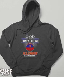 2024 Ncaa God First Family Second Then Illinois Fighting Illini Basketball T shirt - Hoodie