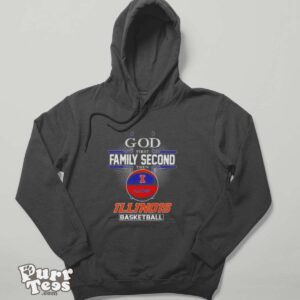 2024 Ncaa God First Family Second Then Illinois Fighting Illini Basketball T shirt - Hoodie