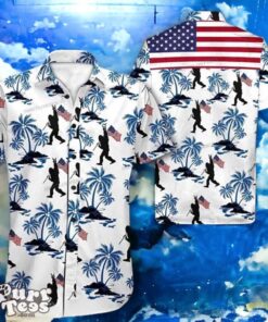 4th Of July Hawaiian Shirt Unique Gift For Men And Women Bigfoot Proud Of America Product Photo 1