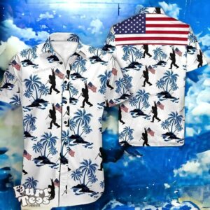 4th Of July Hawaiian Shirt Unique Gift For Men And Women Bigfoot Proud Of America Product Photo 1