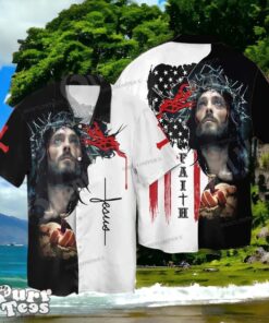 4th Of July Independence Day Jesus Hawaiian Shirt Style Gift For Men And Women Product Photo 1