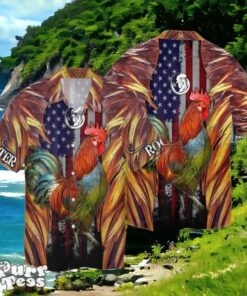 4th Of July Independence Day Rooster Hawaiian Shirt Style Gift For Men And Women Product Photo 1