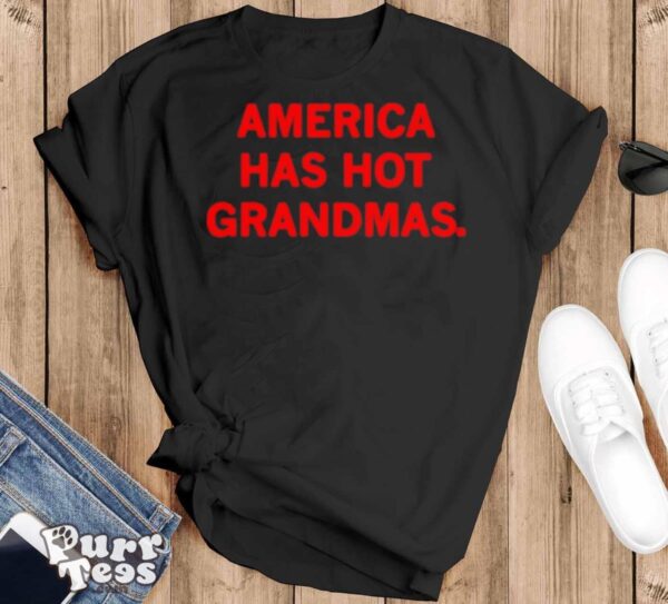 America has hot grandmas shirt - Black T-Shirt