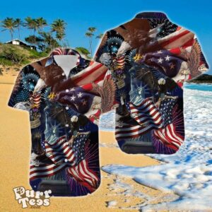American Patriotic Eagle Hawaiian Shirt Impressive Gift For Men And Women Product Photo 1