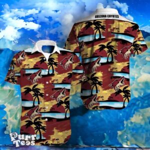 Arizona Coyotes Hawaiian Shirt Unique Gift For Men And Women Tropical Flowers Summer For Fans Product Photo 1