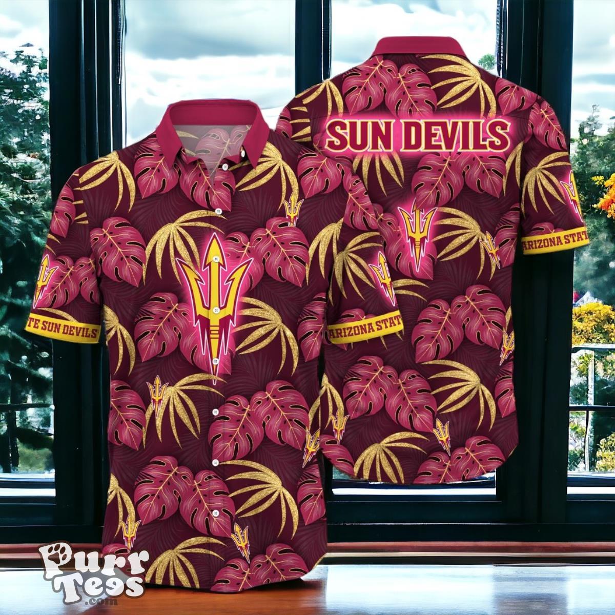 Arizona State Sun Devils Hawaiian Shirt Special Gift Leafs Printed Product Photo 1