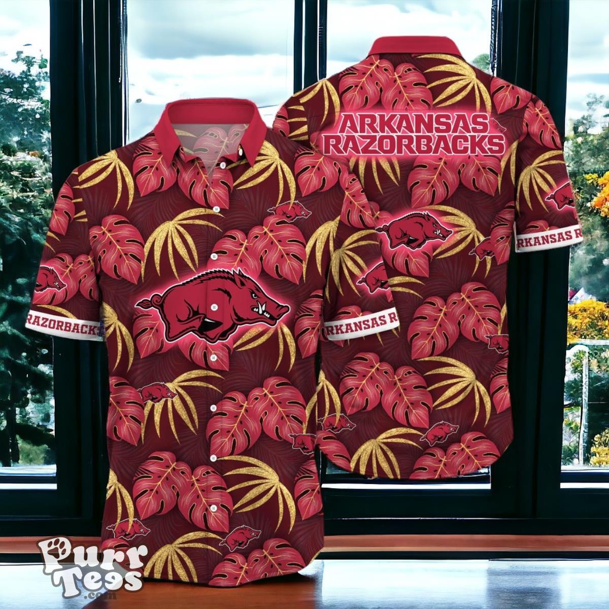 Arkansas Razorbacks Hawaiian Shirt Special Gift Leafs Printed Product Photo 1