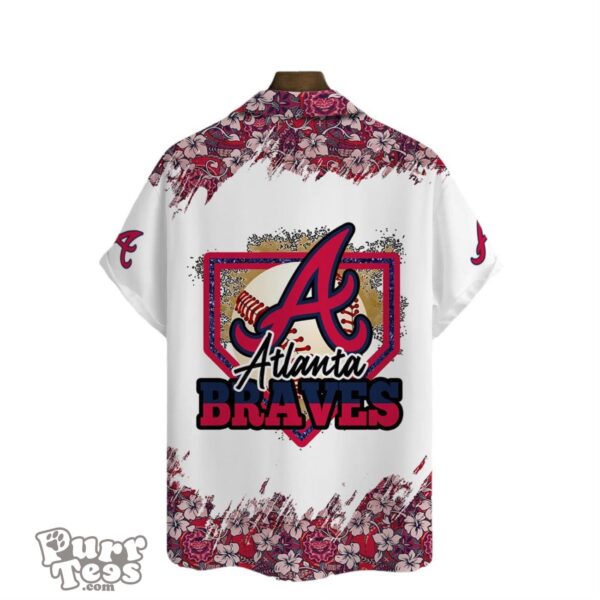 Atlanta Braves Baseball Pattern Vintage Hawaiian Shirt Product Photo 3