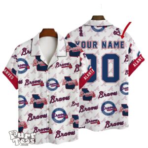 Atlanta Braves MLB Custom Summer 3D Hawaiian Shirt Personalized Product Photo 1