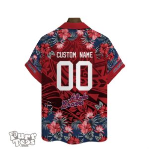 Atlanta Braves MLB Flower Pattern Summer Custom Hawaiian Shirt Personalized Product Photo 2