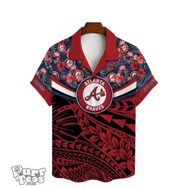 Atlanta Braves MLB Flower Pattern Summer Custom Hawaiian Shirt Personalized Product Photo 3