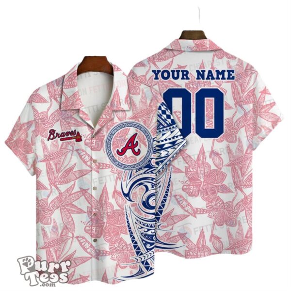 Atlanta Braves MLB Summer Pattern STM Custom Hawaiian Shirt Personalized Product Photo 1