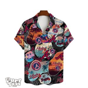 Atlanta Braves Retro Summer Pattern Hawaiian Shirt Product Photo 2