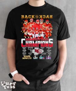 Back To Back Super Bowl Champions Kansas City Chiefs Super Bowl LVIII LVII Shirt - Black Unisex T-Shirt