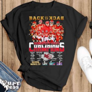 Back To Back Super Bowl Champions Kansas City Chiefs Super Bowl LVIII LVII Shirt - Black T-Shirt